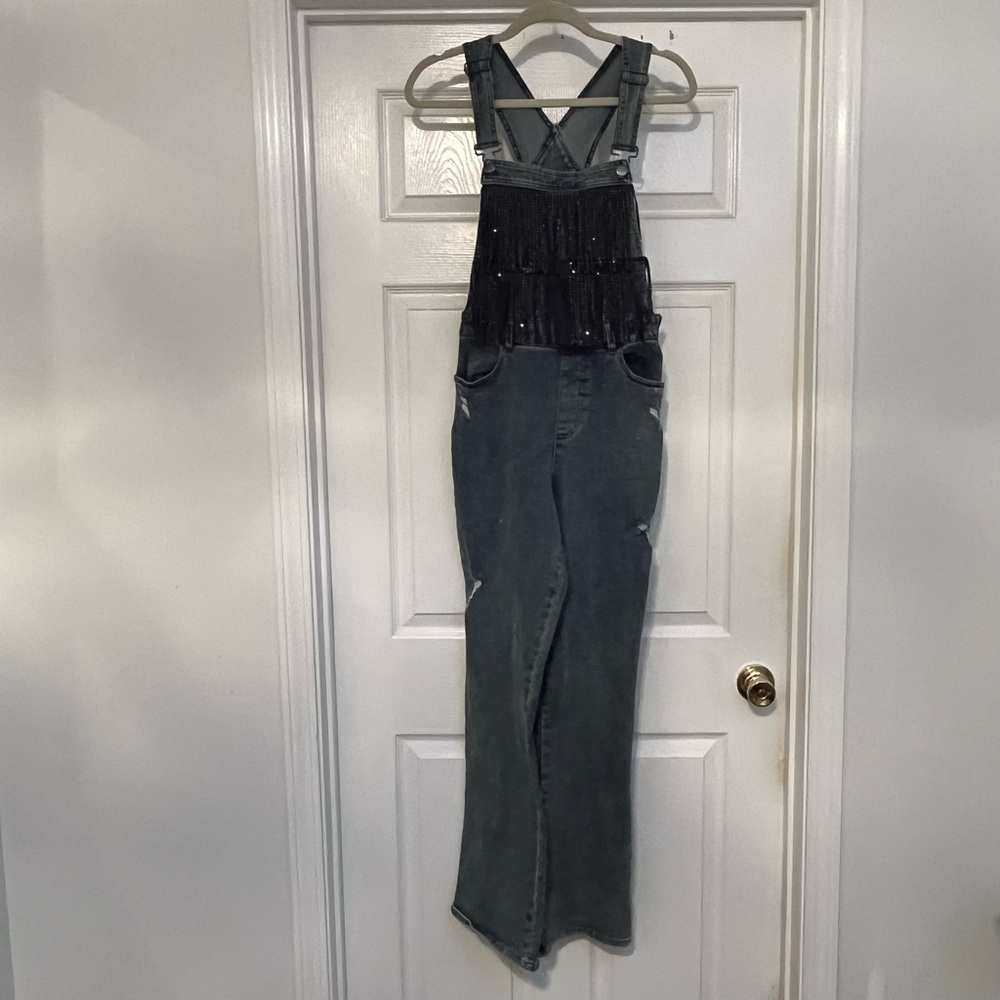 Le Lis Women's Blue Denim Overalls